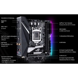 Материнская плата ASUS ROG STRIX B360-I GAMING mini-ITX 1151v2 - 2