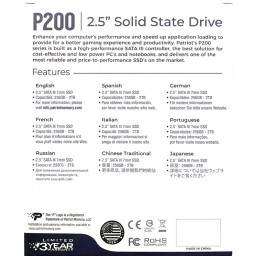 Твердотельный накопитель SSD 512Gb Patriot P200 TLC SATA3 (P200S512G25) - 5