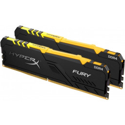 Оперативная память 16Gb 3600MHz Kingston HyperX Fury RGB 2x8Gb KIT CL17 DDR4 (HX436C17FB3AK2/16)    - 1