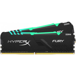 Оперативная память 16Gb 3600MHz Kingston HyperX Fury RGB 2x8Gb KIT CL17 DDR4 (HX436C17FB3AK2/16)    - 2