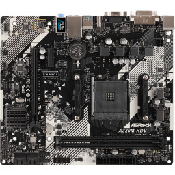 Материнская плата ASRock A320M-HDV R4.0 mATX AM4 - 1