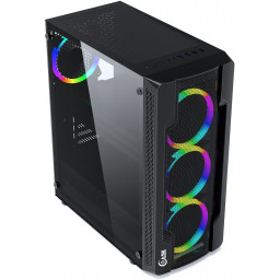 Корпус Powercase Mistral X4 Mesh LED Black (CMIXB-L4) - 2