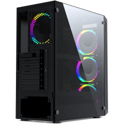 Корпус Powercase Mistral X4 Mesh LED Black (CMIXB-L4) - 3