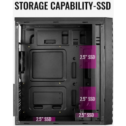 Корпус AeroCool Streak Black EN58573 (Streak-A-BK-v1) - 5