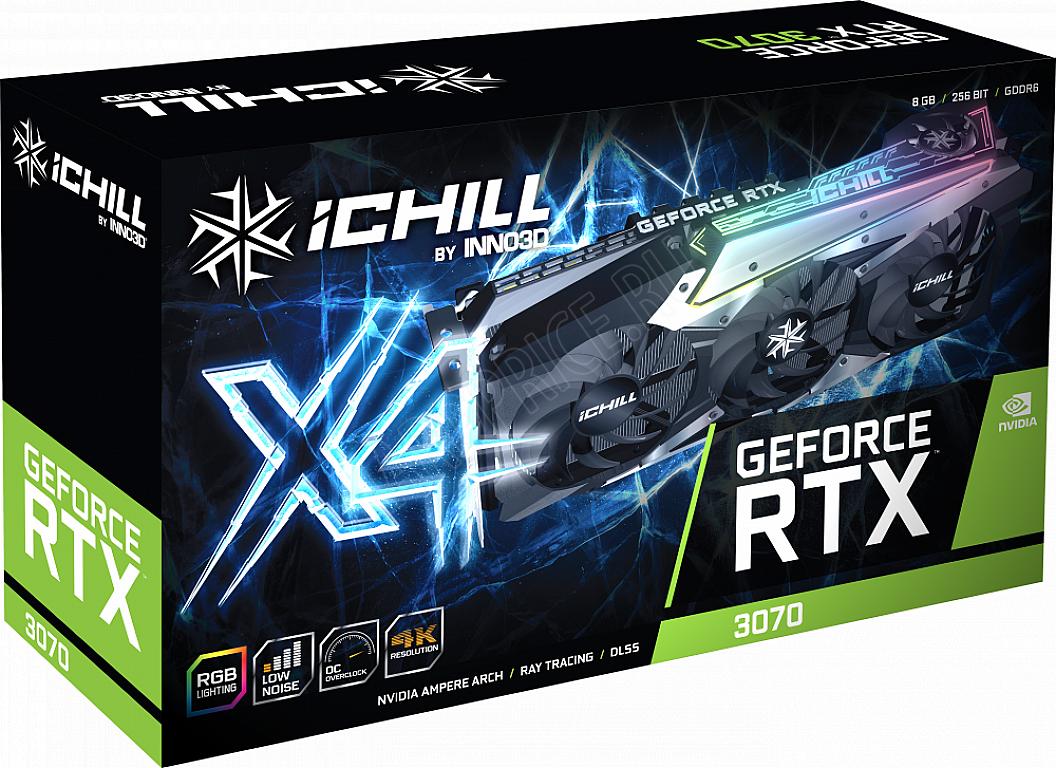 RTX 3070 Купить видеокарту Inno3D GeForce RTX 3070 iChill X4 8GB