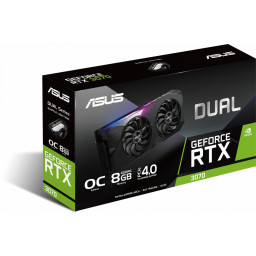 Видеокарта ASUS GeForce RTX 3070 Dual OC 8GB LHR (DUAL-RTX3070-O8G-V2) - 8
