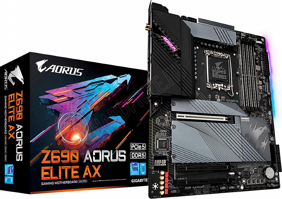 Купить материнскую плату Gigabyte Z690 AORUS ELITE AX DDR5 LGA1700