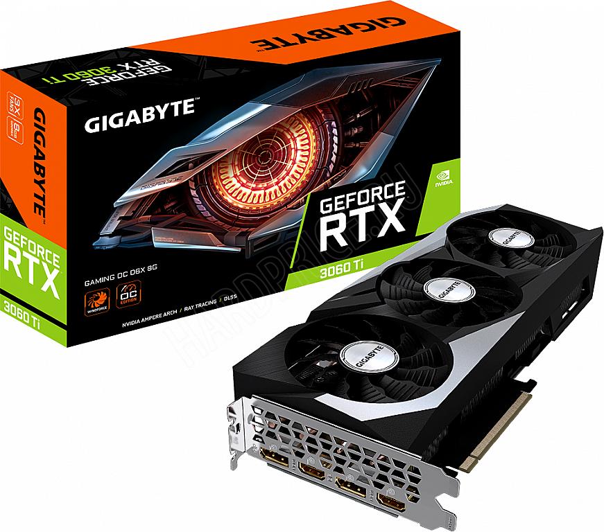 RTX 3060 Ti Купить видеокарту Gigabyte GeForce RTX 3060 Ti GAMING