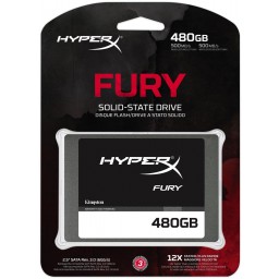 Твердотельный накопитель SSD 480Gb Kingston HyperX Fury (SHFS37A/480G) - 3