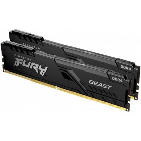 Оперативная память 32Gb 3733MHz Kingston Fury Beast Black 2x16Gb KIT CL19 DDR4 (KF437C19BB1K2/32)